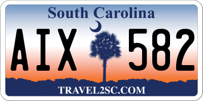 SC license plate AIX582