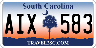 SC license plate AIX583