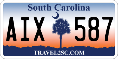 SC license plate AIX587