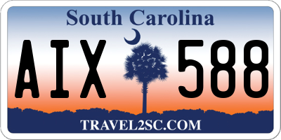SC license plate AIX588