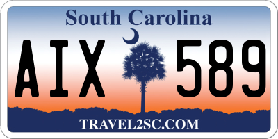 SC license plate AIX589