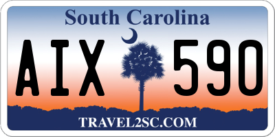 SC license plate AIX590