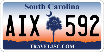 SC license plate AIX592