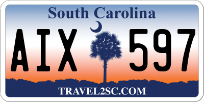 SC license plate AIX597