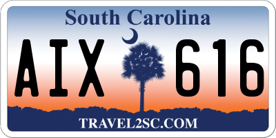 SC license plate AIX616