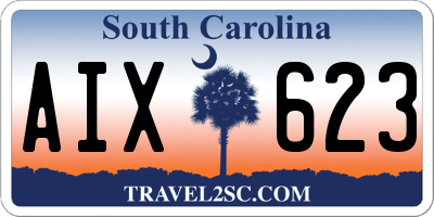 SC license plate AIX623