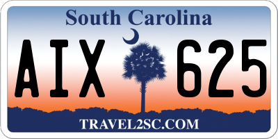 SC license plate AIX625