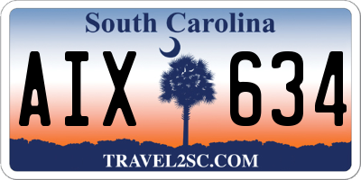 SC license plate AIX634