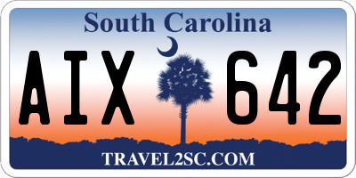 SC license plate AIX642