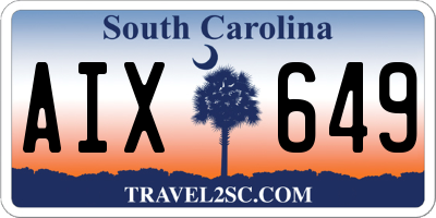 SC license plate AIX649