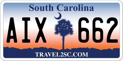 SC license plate AIX662