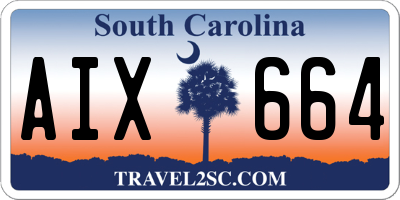 SC license plate AIX664