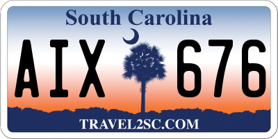 SC license plate AIX676