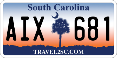 SC license plate AIX681