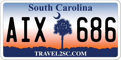 SC license plate AIX686