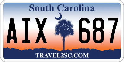 SC license plate AIX687