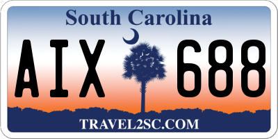 SC license plate AIX688