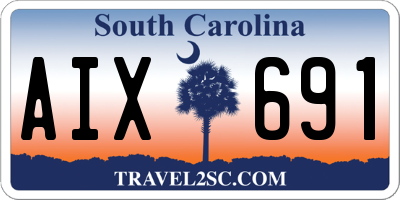 SC license plate AIX691
