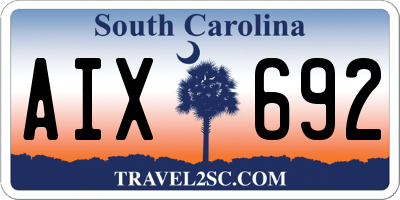 SC license plate AIX692
