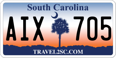 SC license plate AIX705
