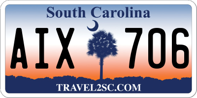 SC license plate AIX706