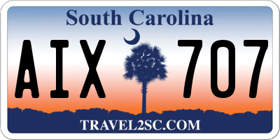 SC license plate AIX707