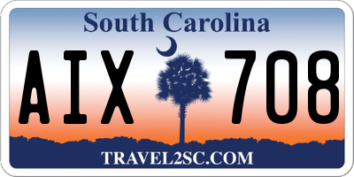 SC license plate AIX708