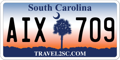 SC license plate AIX709