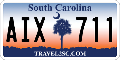 SC license plate AIX711