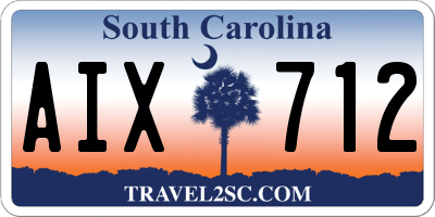 SC license plate AIX712