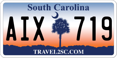 SC license plate AIX719