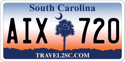 SC license plate AIX720