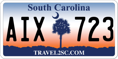 SC license plate AIX723