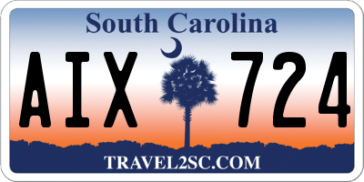 SC license plate AIX724