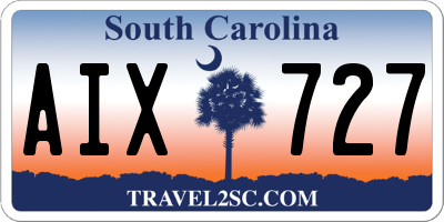 SC license plate AIX727