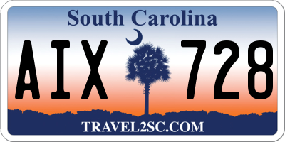 SC license plate AIX728