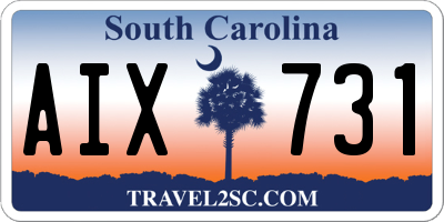 SC license plate AIX731