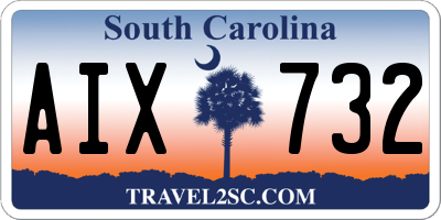 SC license plate AIX732
