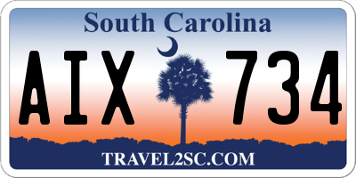 SC license plate AIX734