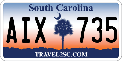 SC license plate AIX735