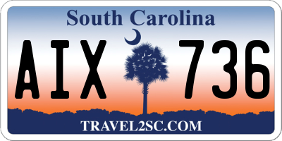 SC license plate AIX736