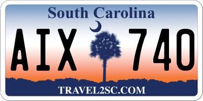SC license plate AIX740