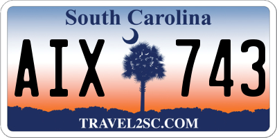SC license plate AIX743