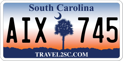 SC license plate AIX745