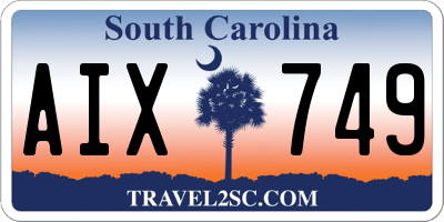 SC license plate AIX749