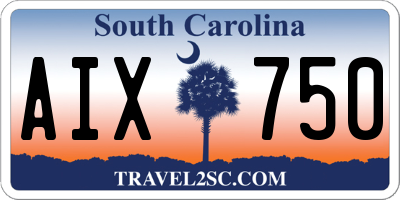 SC license plate AIX750