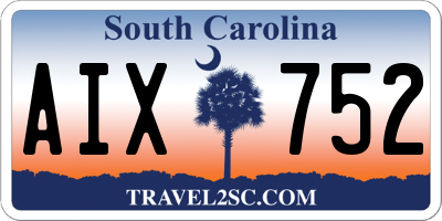 SC license plate AIX752