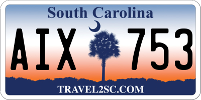 SC license plate AIX753