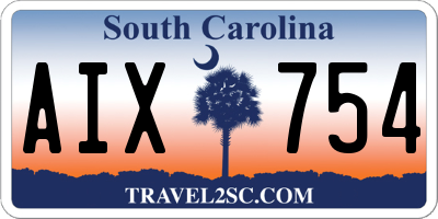 SC license plate AIX754