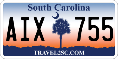 SC license plate AIX755